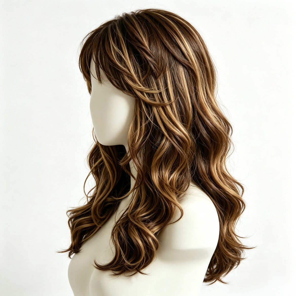 Toffee Highlights Synthetic Wig