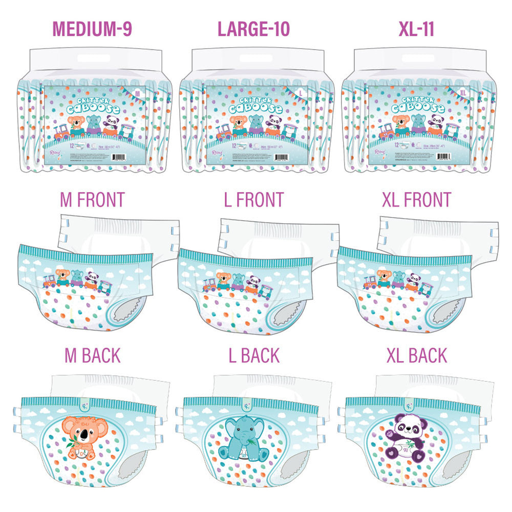Mega Critter Caboose Adult Diapers
