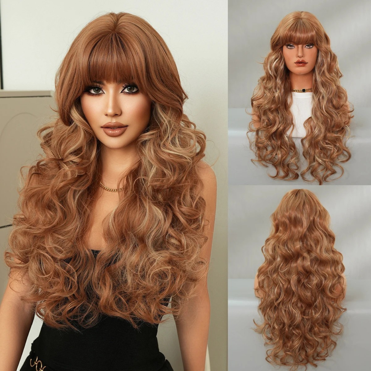 Honey Cascade Synthetic Wig