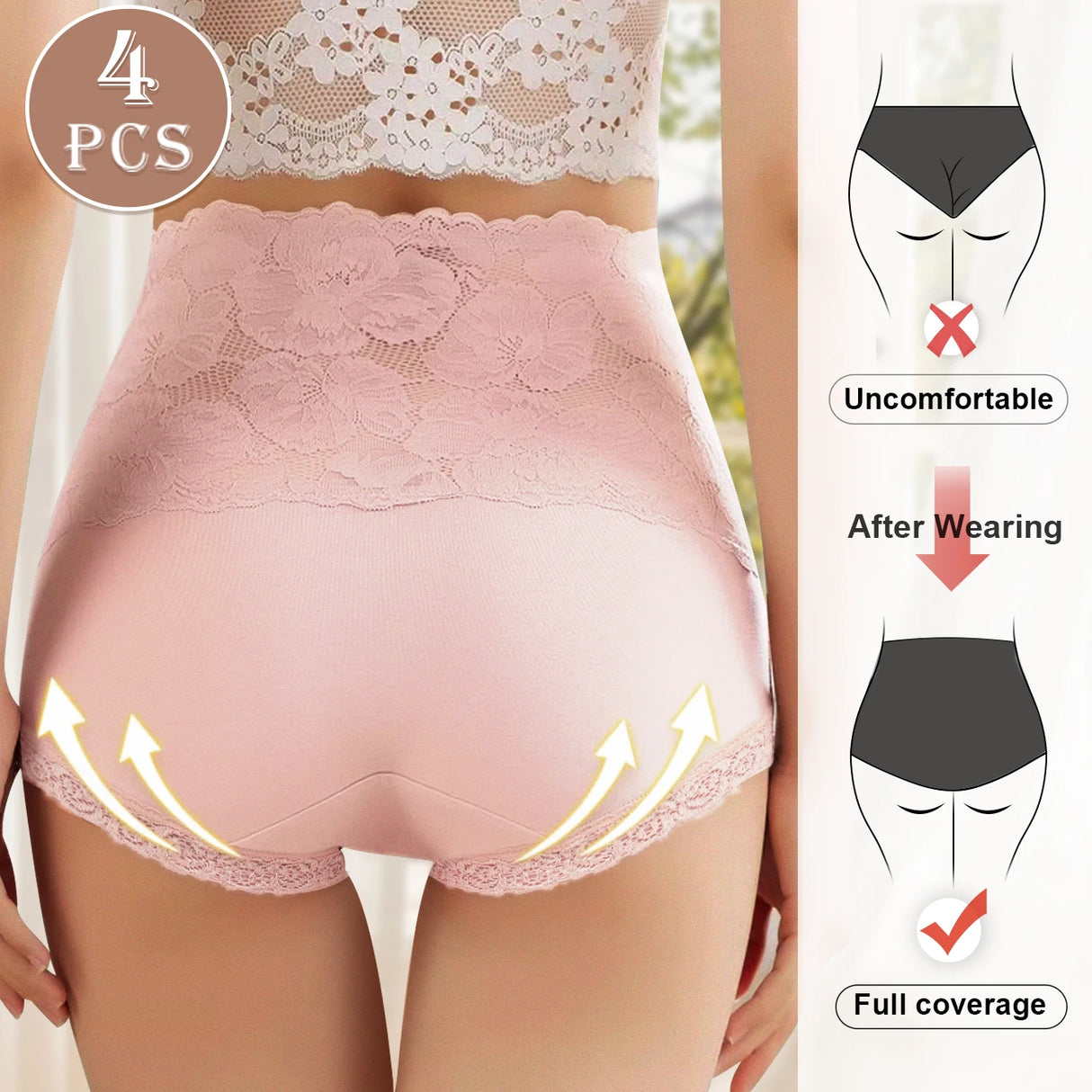 Pretty Petal Panties 4pk