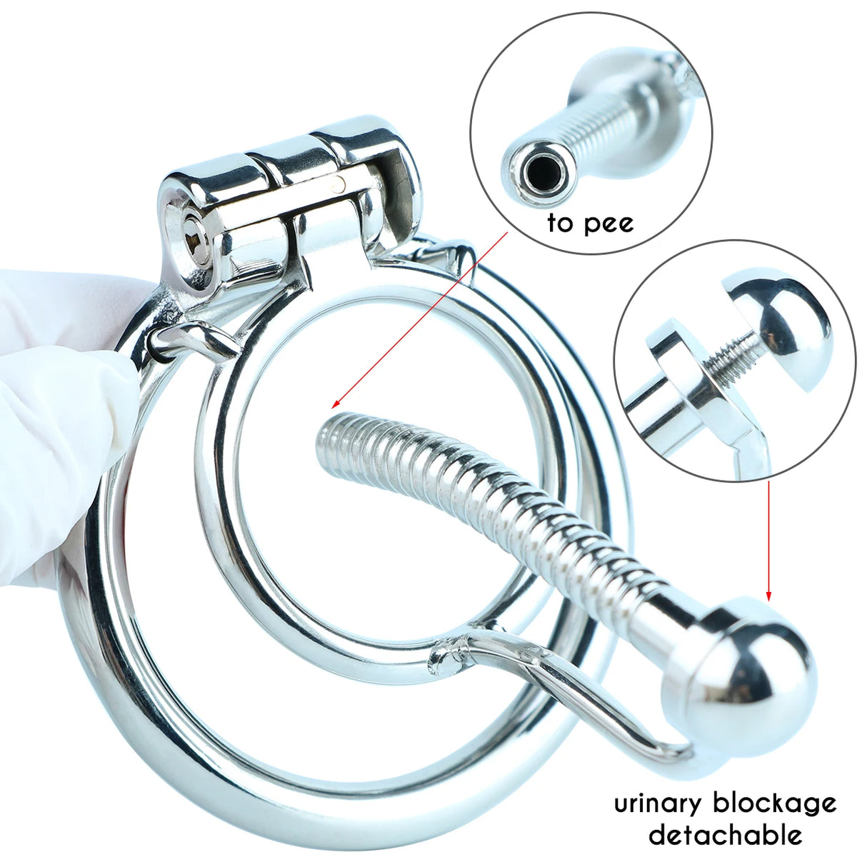Spiral Denial Stainless Steel Chastity Cage