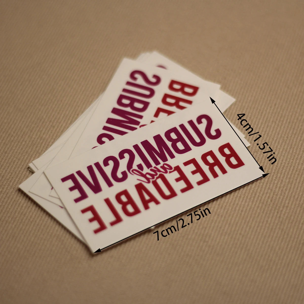 "Submissive and Breedable" Temporary Tattoo