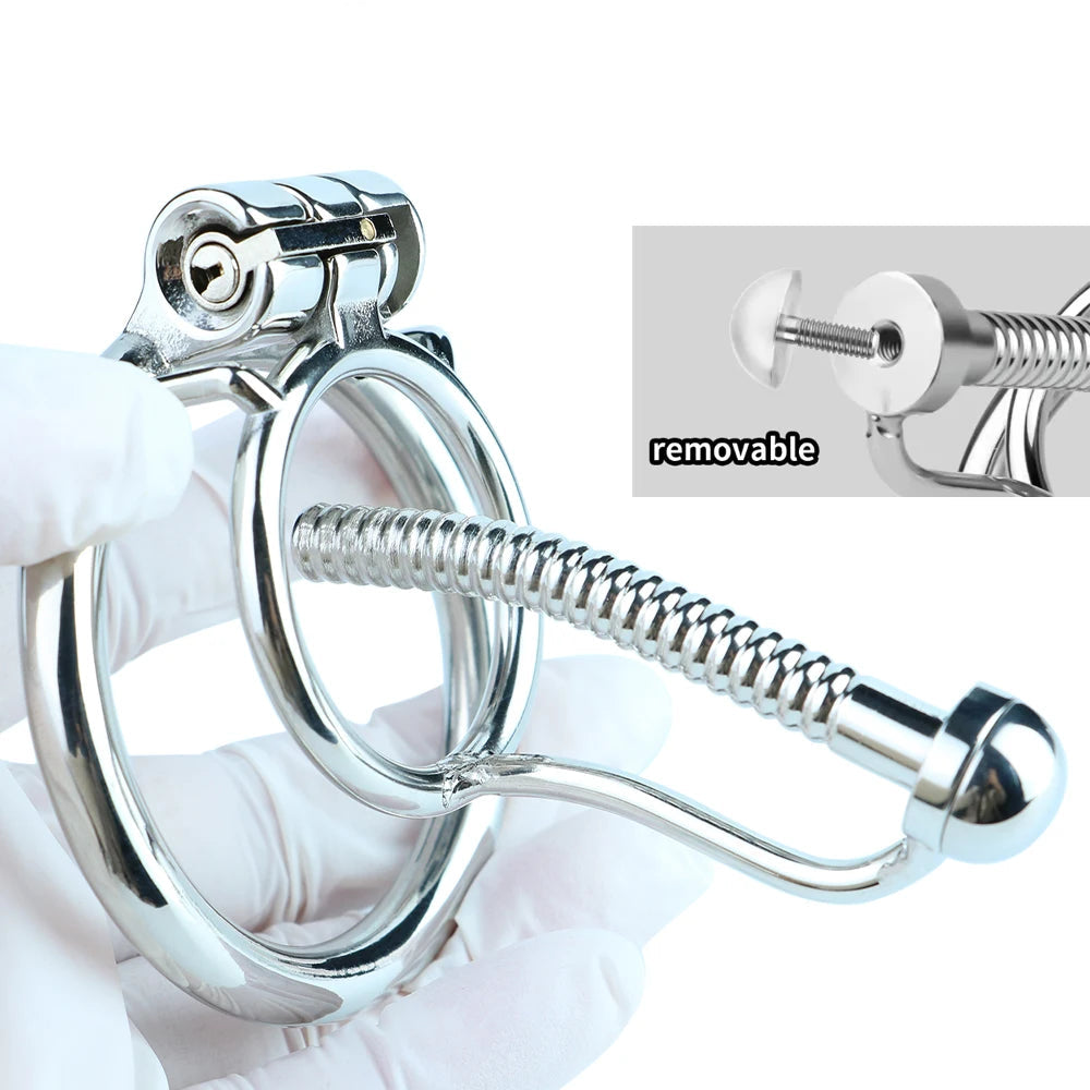 Spiral Denial Stainless Steel Chastity Cage