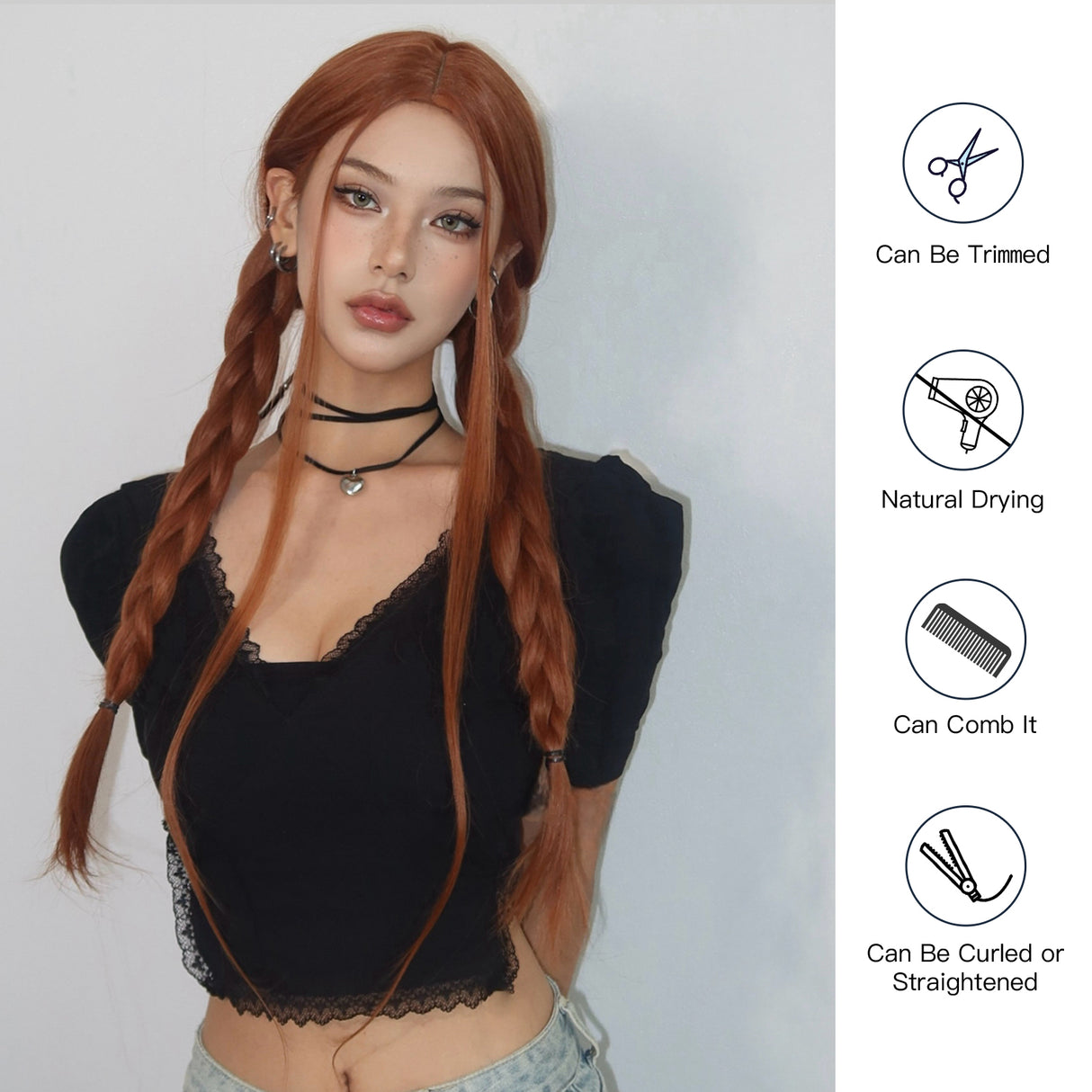 Ginger Sleek Synthetic Wig