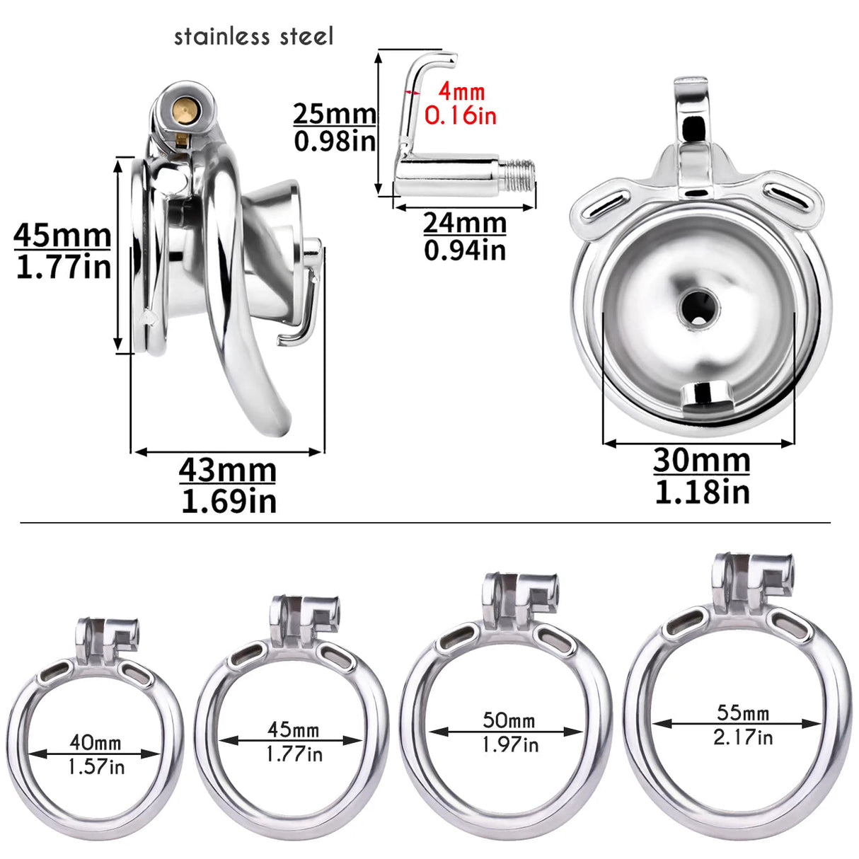 Lotus Lockdown PA Piercing Chastity Cage
