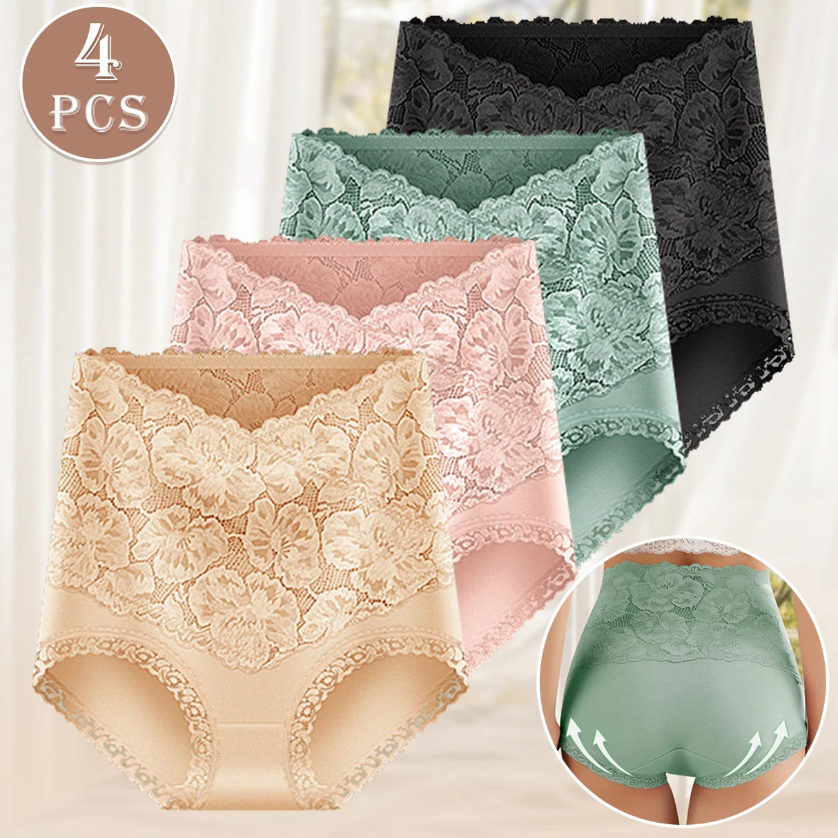 Pretty Petal Panties 4pk