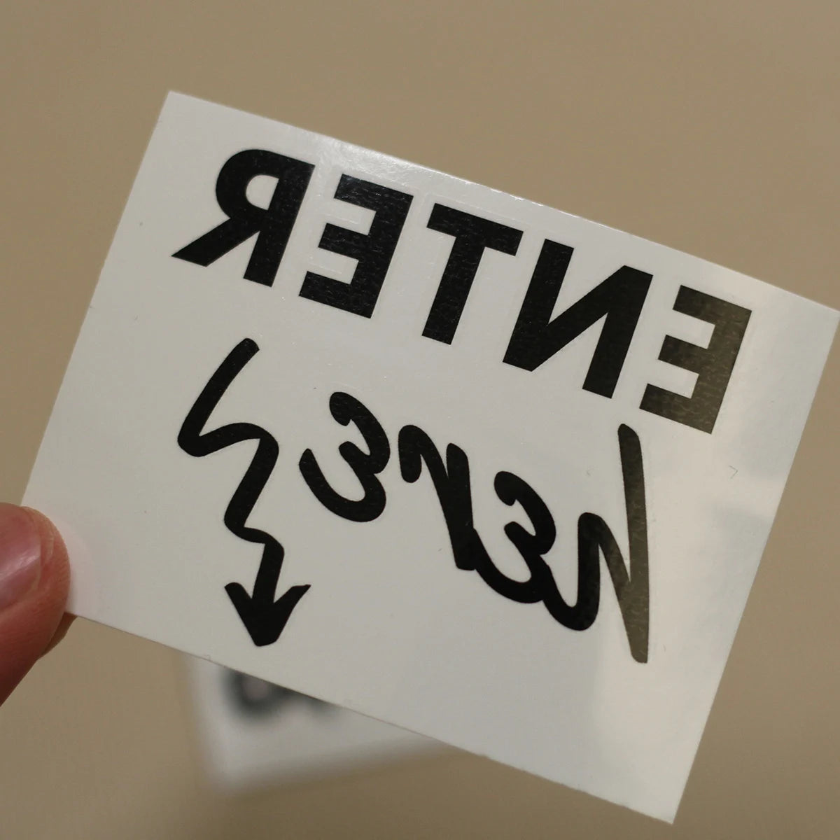 "Enter Here" Temporary Tattoo