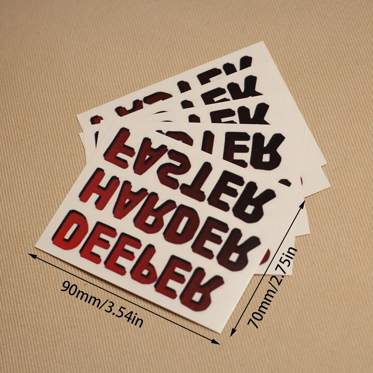 "Faster Harder Deeper" Temporary Tattoo