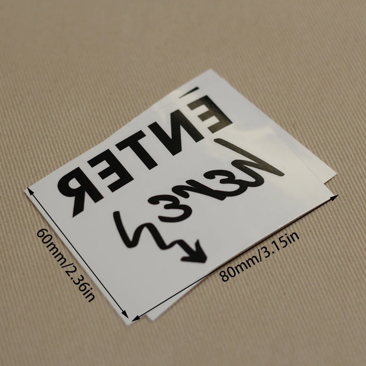 "Enter Here" Temporary Tattoo