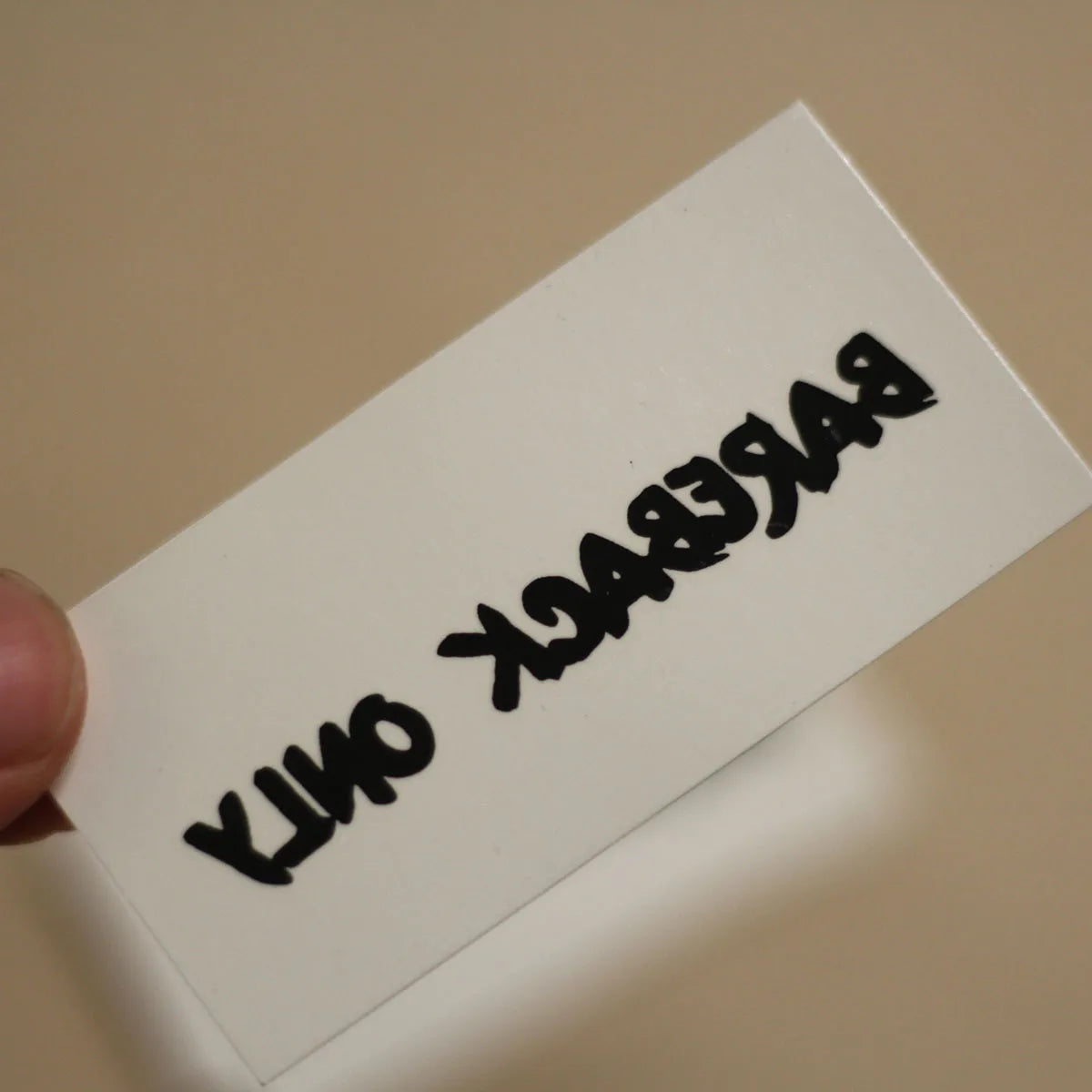 "Bareback Only" Temporary Tattoo