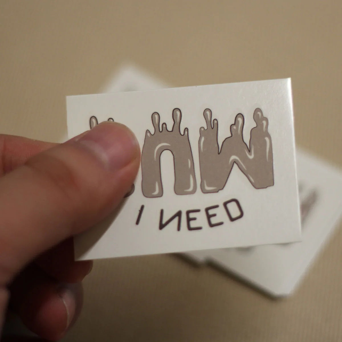 "I Need Cum" Temporary Tattoo