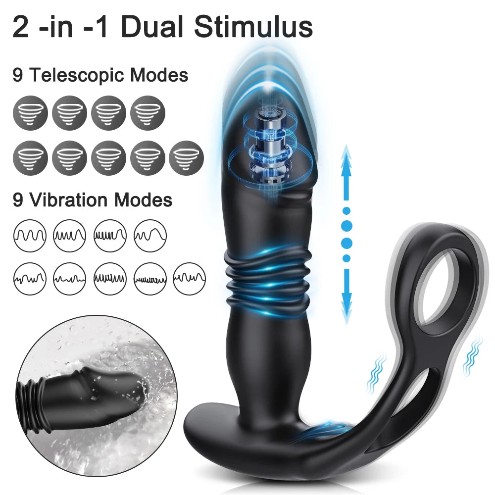 Thrusting Vibrator Anal Plug