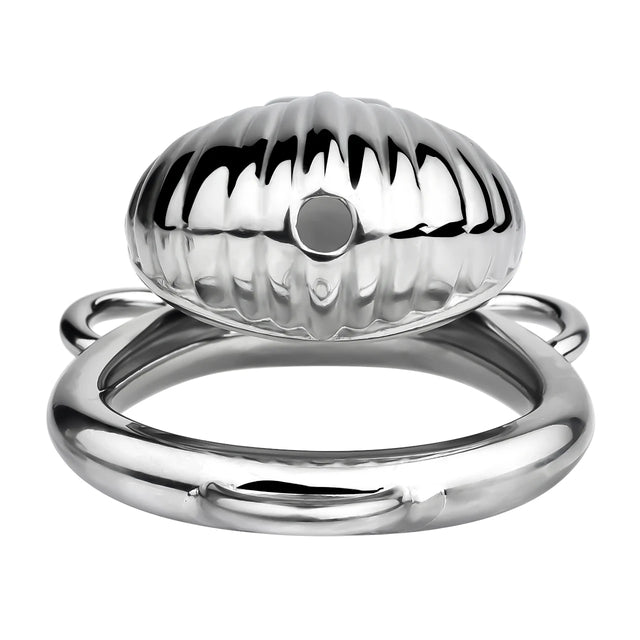 Ribbed Titan Premium Chastity Cage