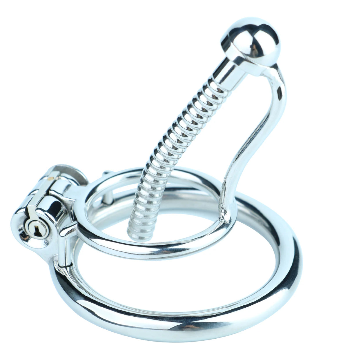 Spiral Denial Stainless Steel Chastity Cage