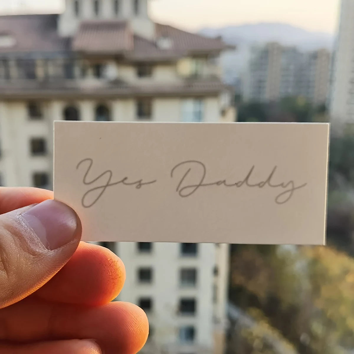 "Yes Daddy" Temporary Tattoo