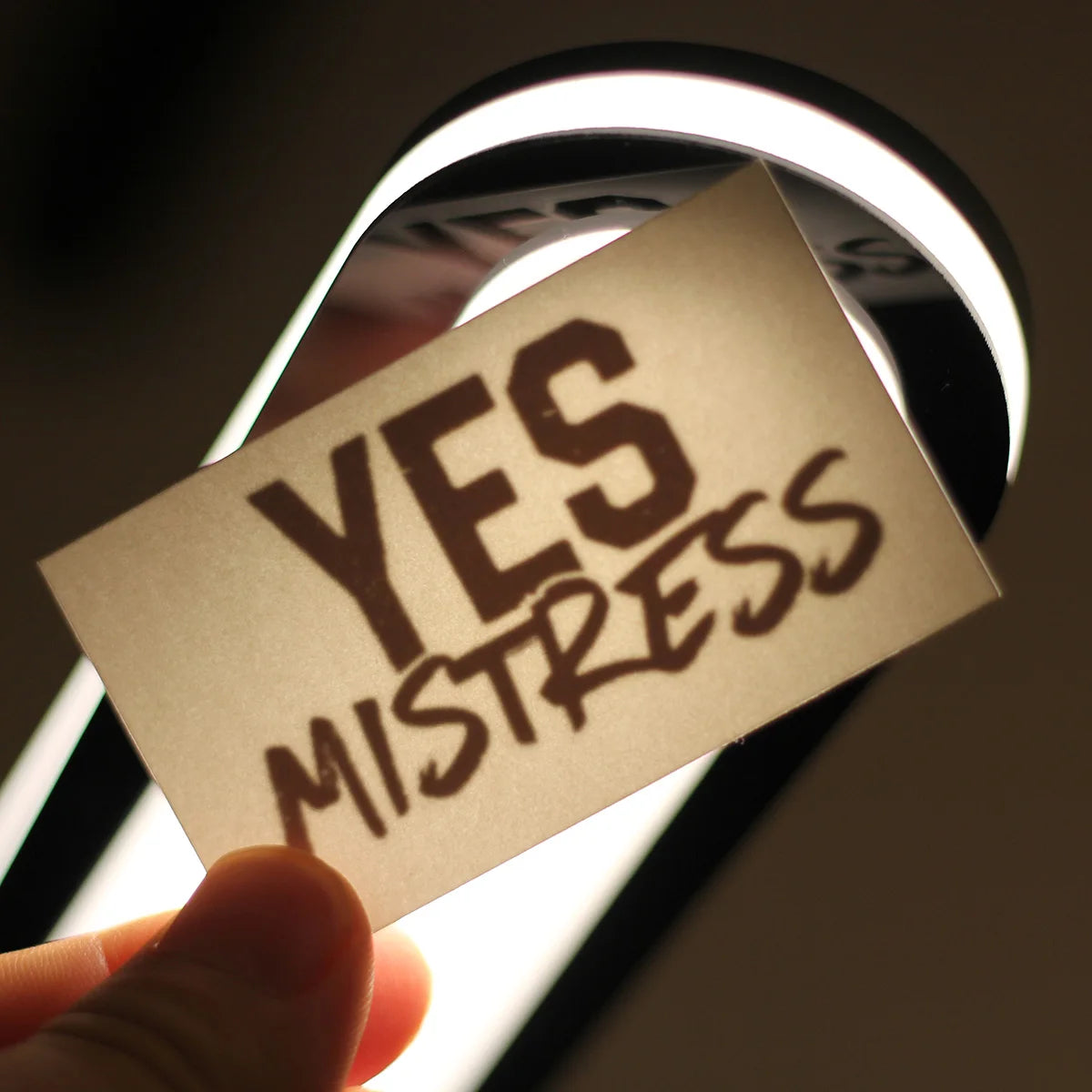 "Yes Mistress" Temporary Tattoo