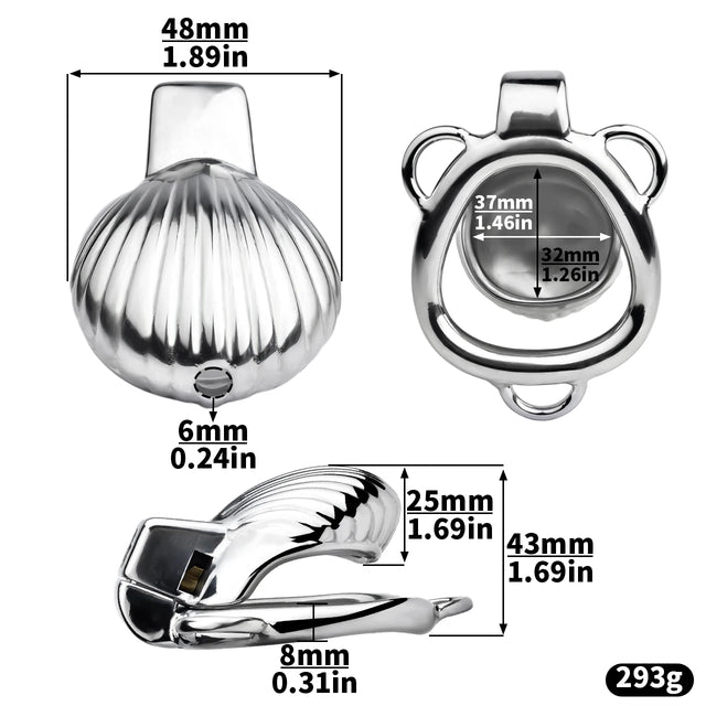 Ribbed Titan Premium Chastity Cage