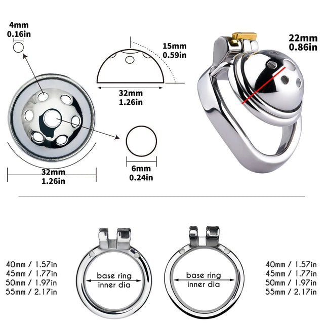 Hemisphere Honeycomb Premium Chastity Cage