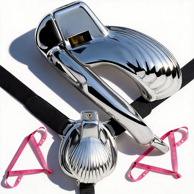 Ribbed Titan Premium Chastity Cage