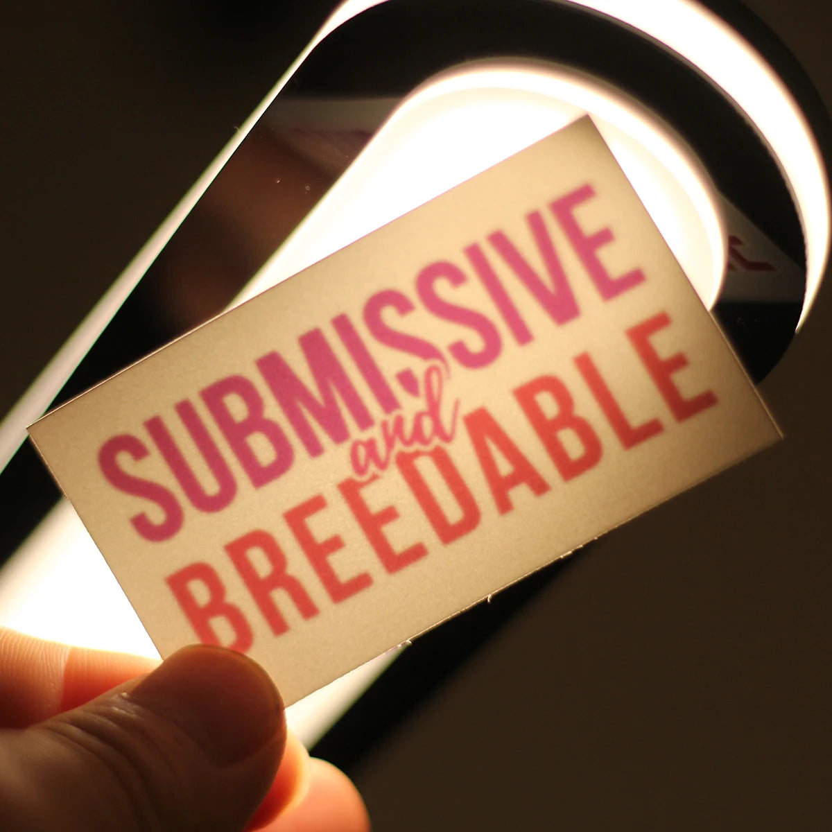 "Submissive and Breedable" Temporary Tattoo