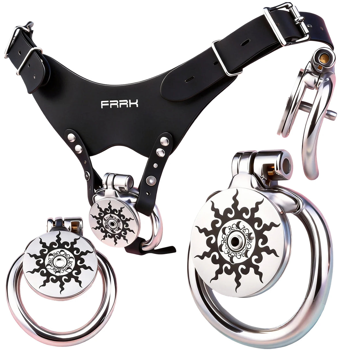 Lotus Flame Stainless Steel Chastity Cage