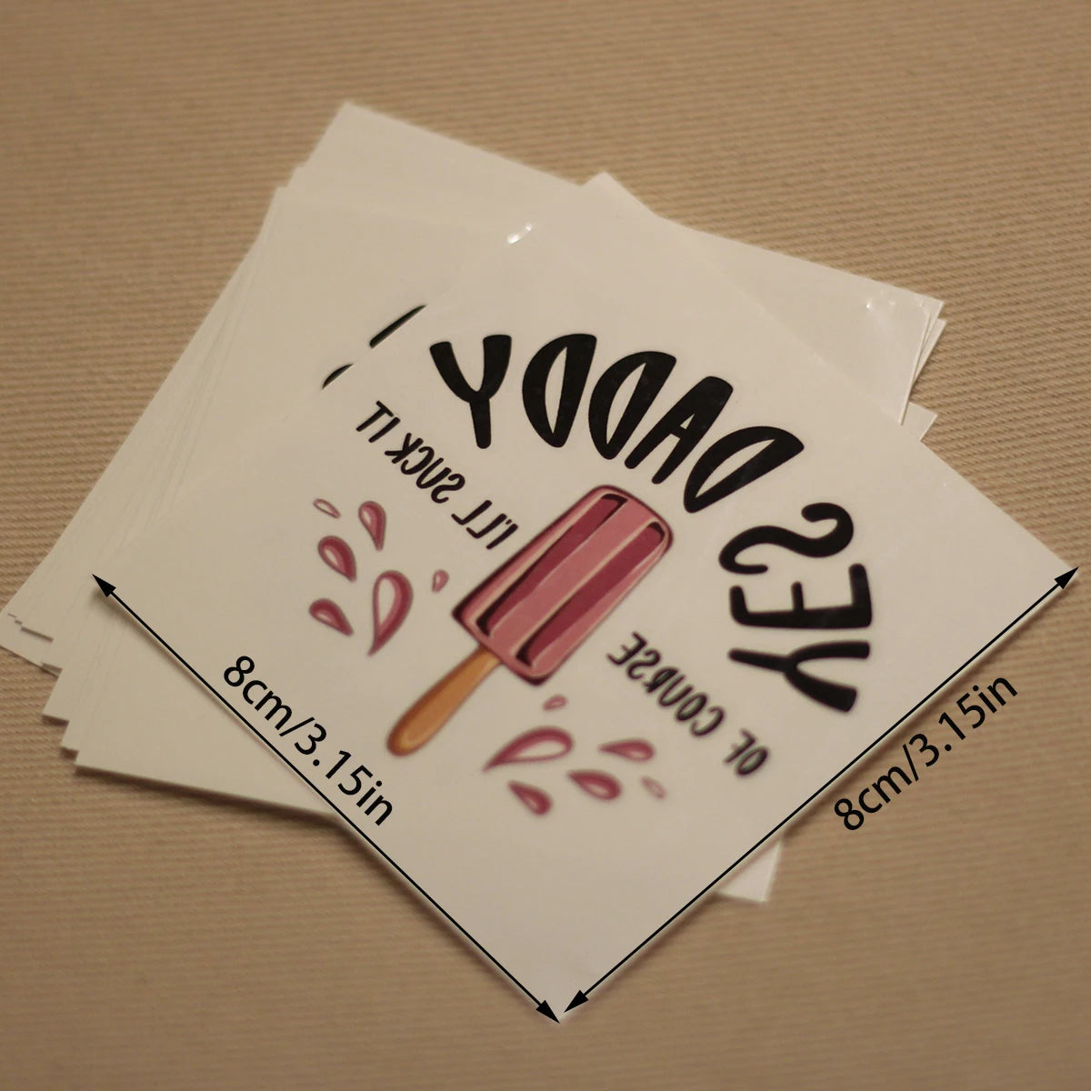 "Yes Daddy Of Course I'll Suck It" Temporary Tattoo