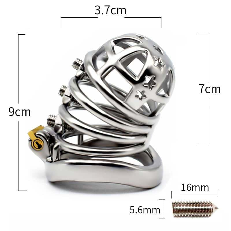Metal Spiked Chastity Cage