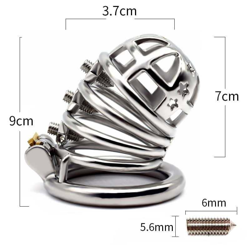 Metal Spiked Chastity Cage