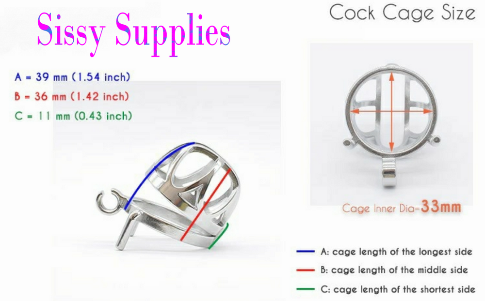 Skylight Stainless Steel Chastity Cage