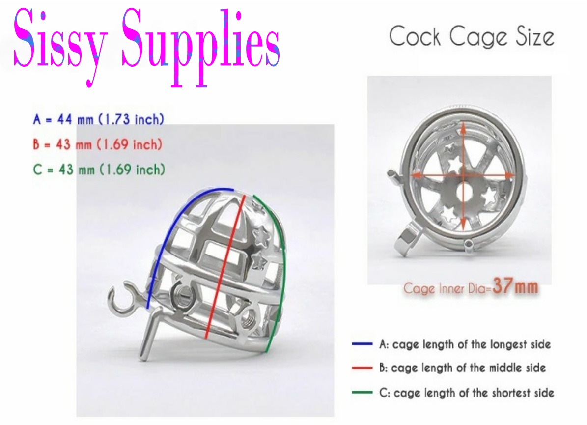 Starspike Stainless Steel Chastity Cage USA ONLY - OVERSTOCK