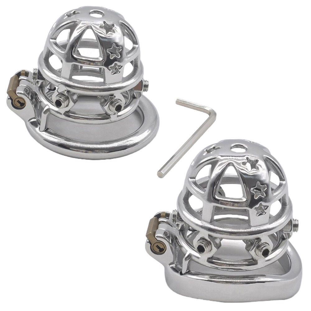Starspike Stainless Steel Chastity Cage USA ONLY - OVERSTOCK