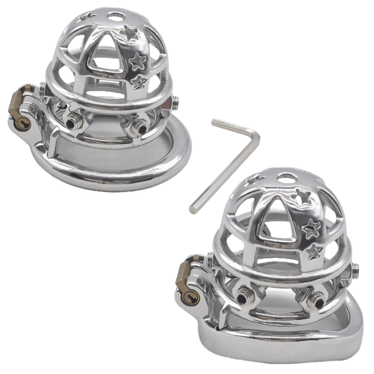Starspike Stainless Steel Chastity Cage USA ONLY - OVERSTOCK