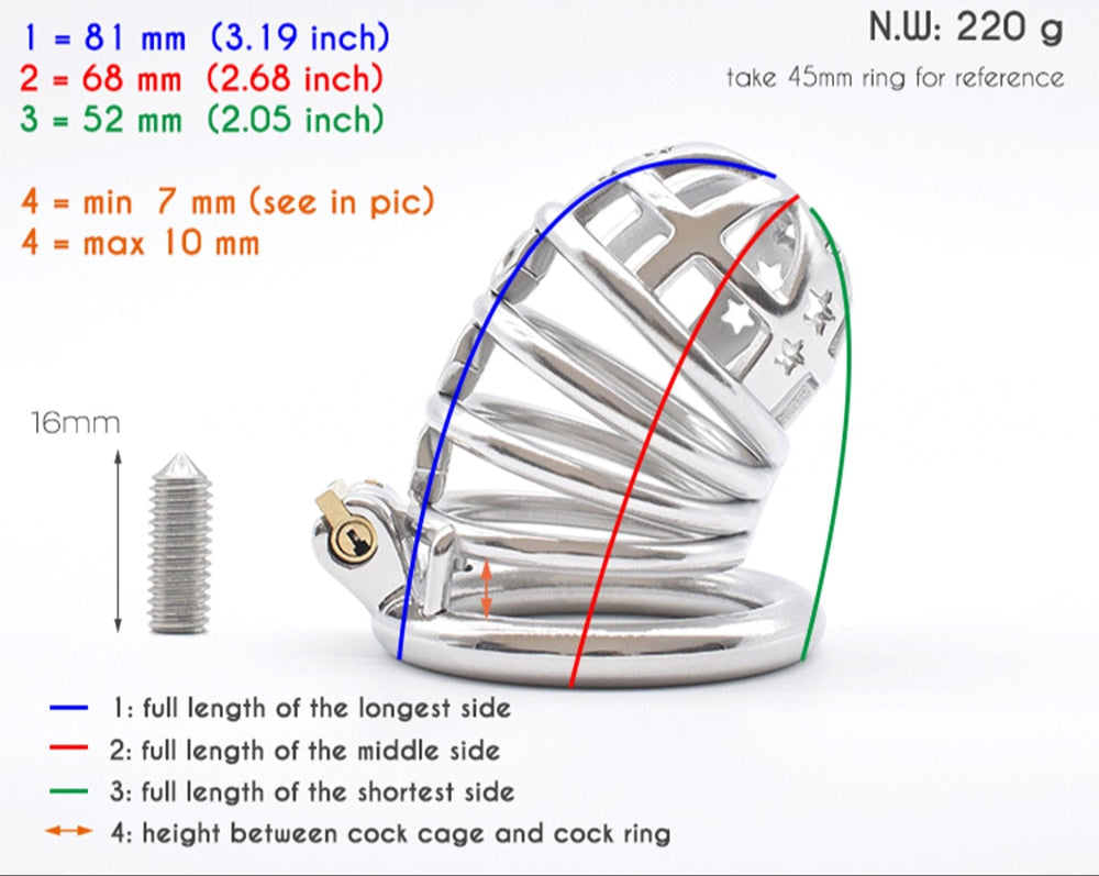 Metal Spiked Chastity Cage