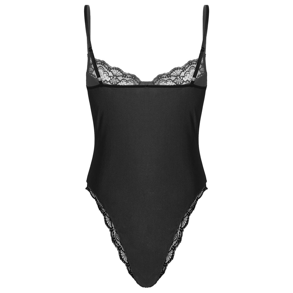 Lace Trimming Sissy Bodycon Bodysuit