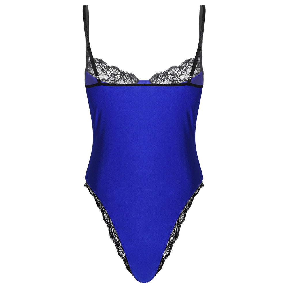 Lace Trimming Sissy Bodycon Bodysuit
