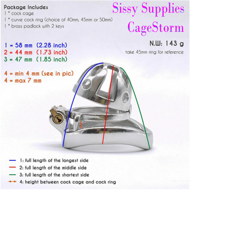 Cagestorm Stainless Steel Chastity Cage