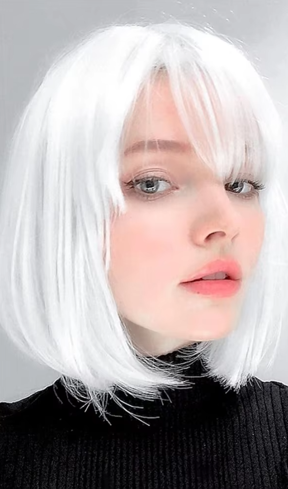 Frosted Elegance Bob Synthetic Wig