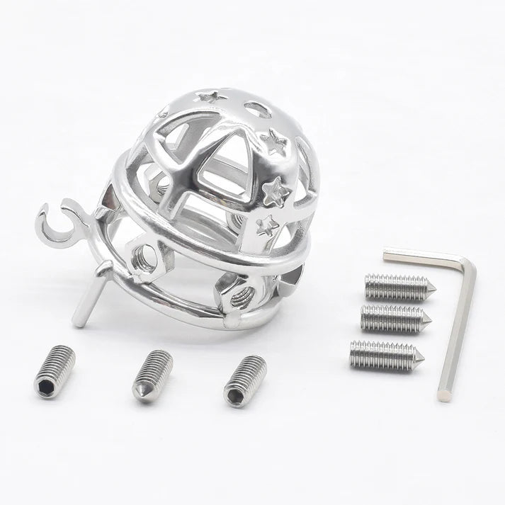 Starspike Stainless Steel Chastity Cage