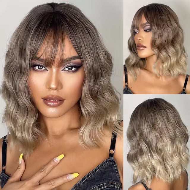 Radiant Waves Synthetic Wig with Bangs