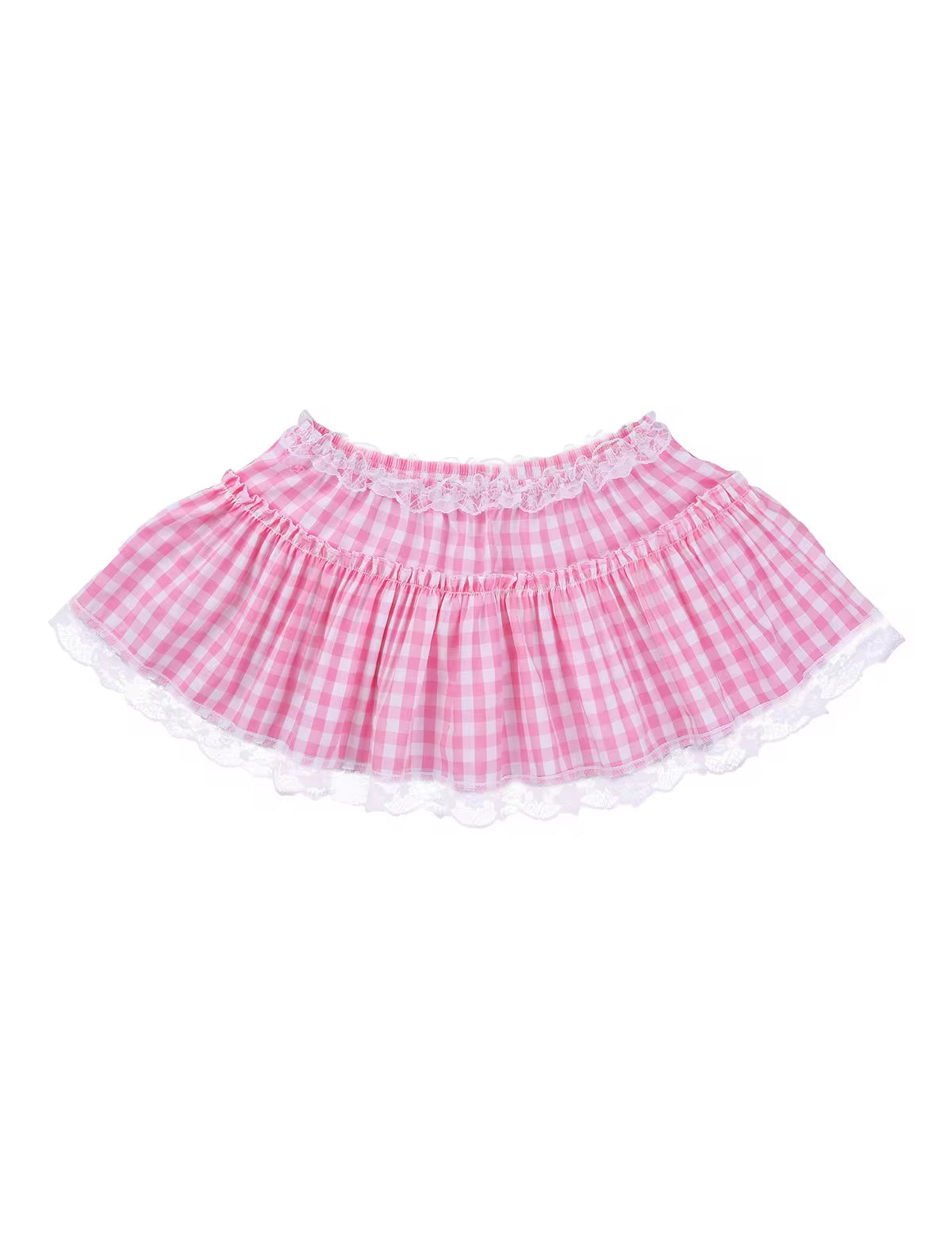 Sweetheart Gingham Pleated Skirt