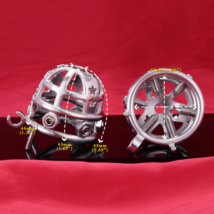 Starspike Stainless Steel Chastity Cage