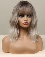 Dazzling Blonde Synthetic Wig + Bangs