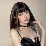 Midnight Elegance Synthetic Wig + Bangs