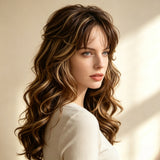 Toffee Highlights Synthetic Wig