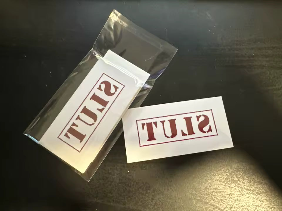 "Slut" Temporary Tattoo