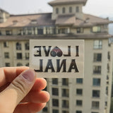 "I Love Anal" Temporary Tattoo