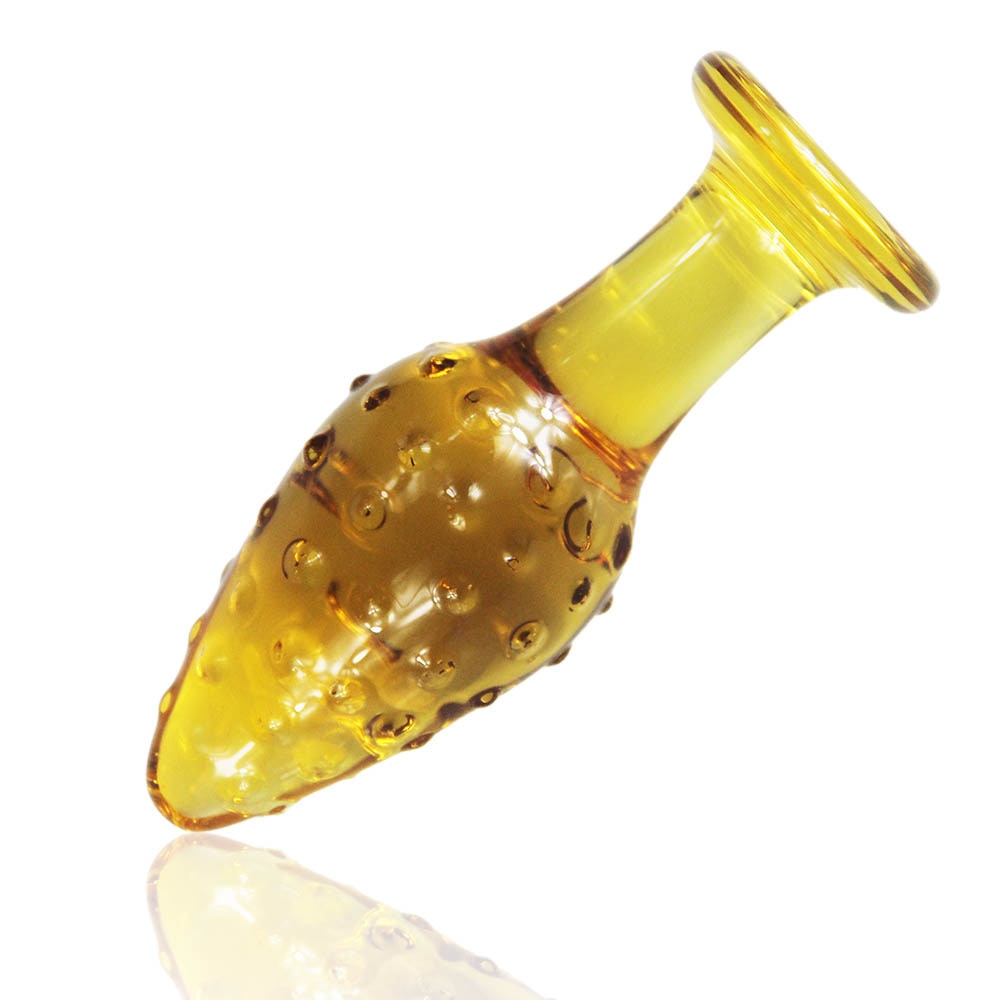 Gold Dotted Glass Plug