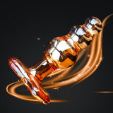 Fire Orange 3 Bead Glass Plug