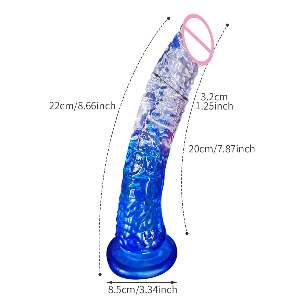 8" Dildo With Powerful Suction Cup