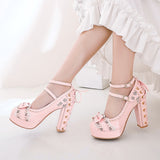 High Heel Mary Jane Lace Princess Shoes